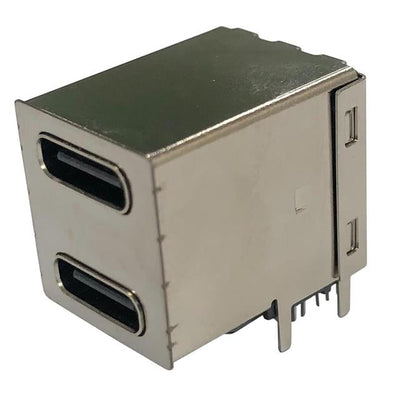 USB-C31-D-RA-CS2 by Adam Tech - CONNECTOR USB TYPE-C DUAL T-H RA