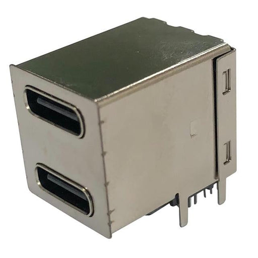 USB-C31-D-RA-CS2 by Adam Tech - CONNECTOR USB TYPE-C DUAL T-H RA