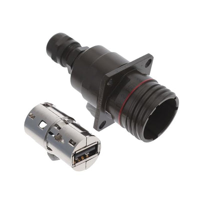 USBFTV2PEM2G by Amphenol Socapex - CONNECTOR RCP USB2.0 TYPEA 4P PNL MNT