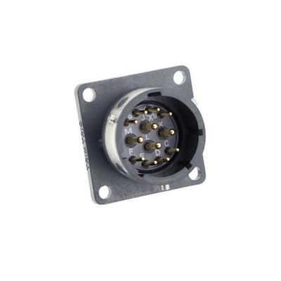 UTGX014E12P by Souriau-Sunbank by Eaton - CONNECTOR RECPT MALE 12POS SOLDER CUP