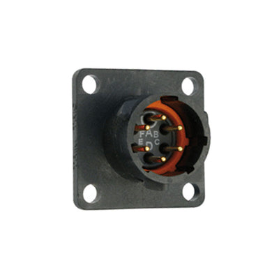 UTS010D6P by Souriau-Sunbank by Eaton - CONNECTOR RECPT MALE 6POS GOLD SOLDER