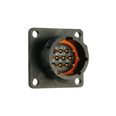 UTS012D10P by Souriau-Sunbank by Eaton - CONNECTOR RECPT MALE 10POS GOLD SOLDER