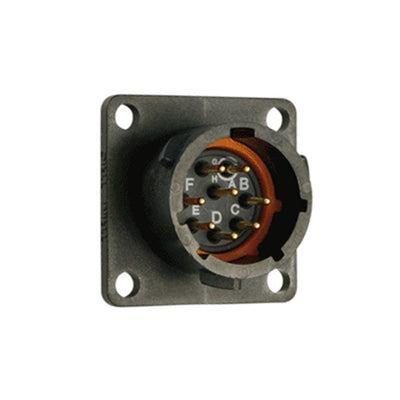 UTS012D8P by Souriau-Sunbank by Eaton - CONNECTOR RECPT MALE 8POS GOLD SOLDER