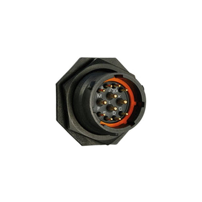 UTS714E12P by Souriau-Sunbank by Eaton - CONNECTOR RECPT MALE 12P GOLD SLDR CUP