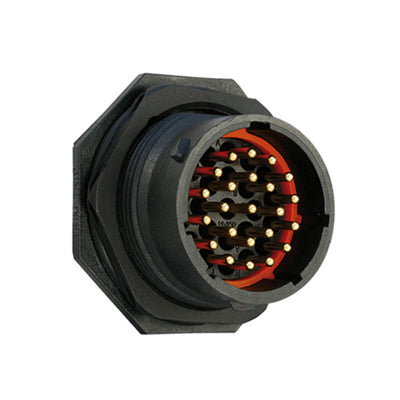 UTS71823P by Souriau-Sunbank by Eaton - CONNECTOR RECPT HSNG MALE 23POS PNL MT
