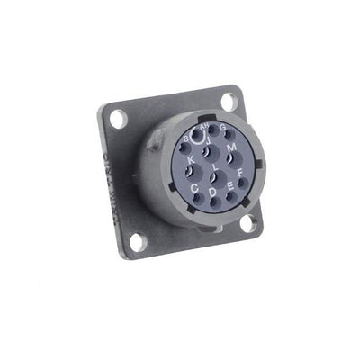 UTSX014D12SX by Souriau-Sunbank by Eaton - SQUARE FLANGE RECEPTACLE, WITHOU