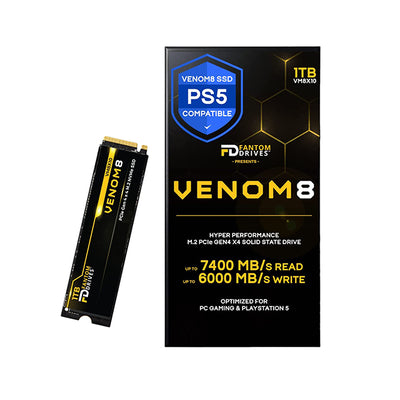 VM8X10 by Fantom Drives - VENOM8 PCIe 4x 4 NVMe M.2 SSD -