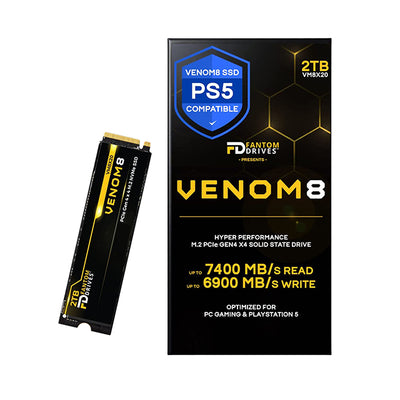 VM8X20 by Fantom Drives - VENOM8 PCIe 4x 4 NVMe M.2 SSD -