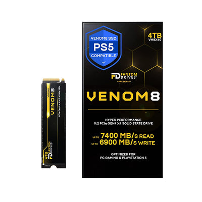 VM8X40 by Fantom Drives - VENOM8 PCIe 4x 4 NVMe M.2 SSD -
