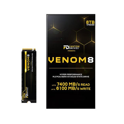 VM8X80 by Fantom Drives - VENOM8 PCIe 4x 4 NVMe M.2 SSD -