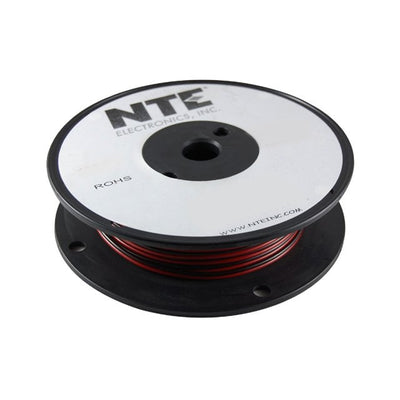 W182BR-100 by NTE Electronics, Inc - CABLE SPKR 2CON 18AWG BLK/R 100