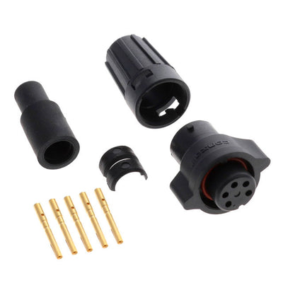 W6280-5SG-P-528 by Conxall/Switchcraft - CONNECTOR PLUG FMALE 5POS GOLD CRIMP