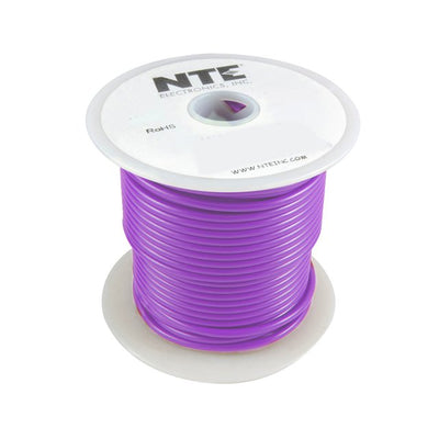 WA14-07-100 by NTE Electronics, Inc - HOOK-UP 14AWG 120V VIOLET 100