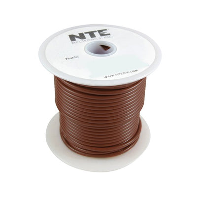 WA16-01-100 by NTE Electronics, Inc - HOOK-UP 16AWG 120V BROWN 100