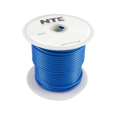 WA16-06-100 by NTE Electronics, Inc - HOOK-UP 16AWG 120V BLUE 100