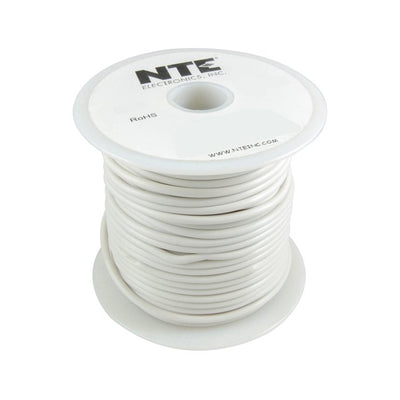 WA16-09-100 by NTE Electronics, Inc - HOOK-UP 16AWG 120V WHITE 100