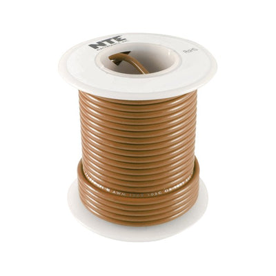 WH18-01-1000 by NTE Electronics, Inc - HOOK-UP 18AWG 300V BROWN 1000