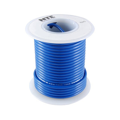 WH18-06-500 by NTE Electronics, Inc - HOOK-UP 18AWG 300V BLUE 500