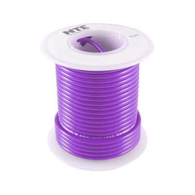 WH18-07-25 by NTE Electronics, Inc - HOOK-UP 18AWG 300V VIOLET 25