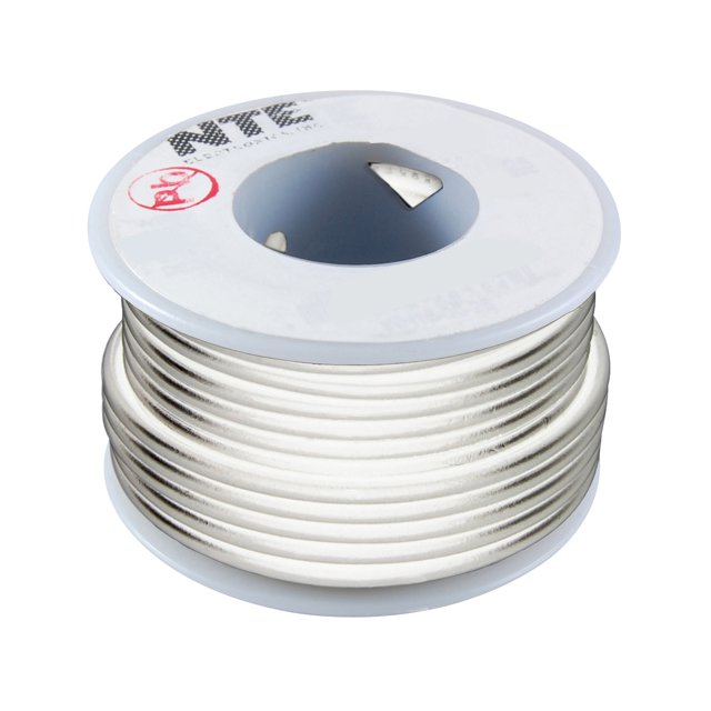 WH610-09-100 by NTE Electronics, Inc - HOOK-UP 10AWG 600V WHITE 100