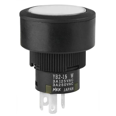 YB215CWCKW01-6B-JB by NKK Switches - PUSH SWITCH BUTTON SPDT 3A 125V