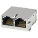 0826-1X2T-43-F by Bel Fuse Inc. - CONNECTOR JACK 2PORT 1000 BASE-T PCB