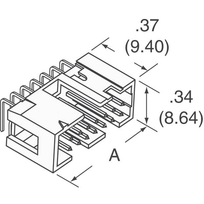 D3372-5002-AR by 3M - CONNECTOR HEADER R/A 60POS 2.54MM