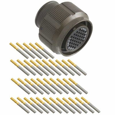 MKJ1A6W13-37SA by ITT Cannon, LLC - CONNECTOR PLUG FMALE 37POS GOLD CRIMP