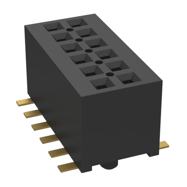MLE-106-01-G-DV-A by Samtec Inc. - CONNECTOR RECPT 12POS 0.039 GOLD SMD