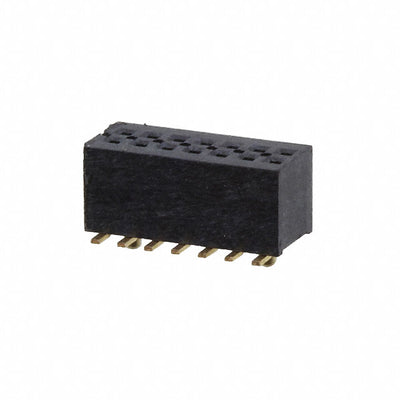 MLE-107-01-G-DV-A by Samtec Inc. - CONNECTOR RECPT 14POS 0.039 GOLD SMD