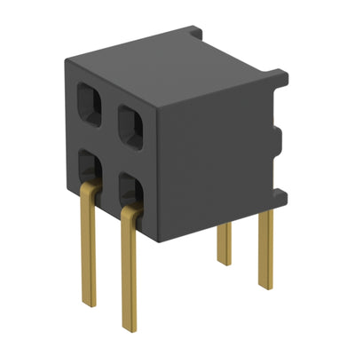 MMS-102-01-H-DH by Samtec Inc. - CONNECTOR RECPT 4P 0.079 GOLD PCB R/A
