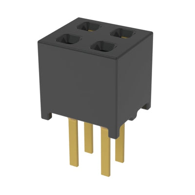 MMS-102-01-H-DV by Samtec Inc. - CONNECTOR RECPT 4POS 0.079 GOLD PCB