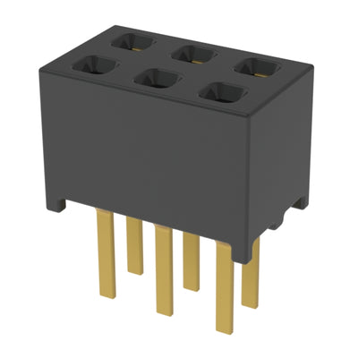 MMS-103-01-H-DV by Samtec Inc. - CONNECTOR RECPT 6POS 0.079 GOLD PCB