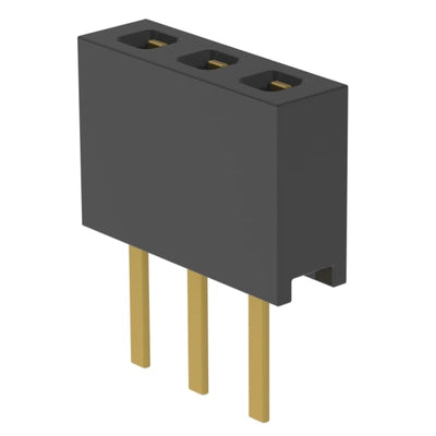 MMS-103-01-H-SV by Samtec Inc. - CONNECTOR RECPT 3POS 0.079 GOLD PCB