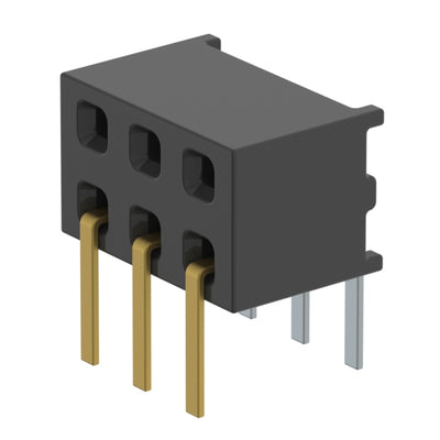 MMS-103-01-S-DH by Samtec Inc. - CONNECTOR RECPT 6P 0.079 GOLD PCB R/A