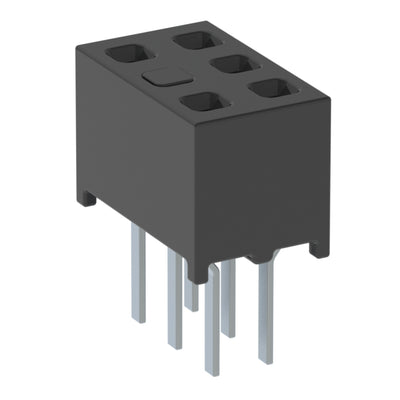 MMS-103-01-L-DV-03 by Samtec Inc. - CONNECTOR RECPT 6POS 0.079 GOLD PCB
