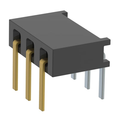 MMS-103-01-SM-SH by Samtec Inc. - CONNECTOR RECPT 3P 0.079 GOLD PCB R/A