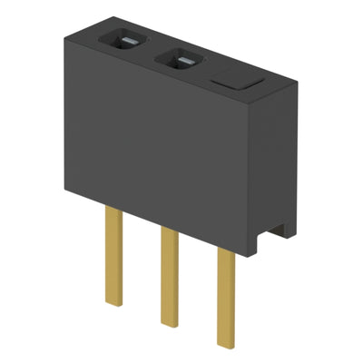 MMS-103-01-L-SV-01 by Samtec Inc. - CONNECTOR RECPT 3POS 0.079 GOLD PCB