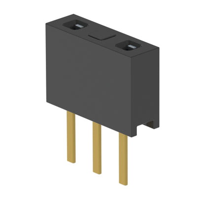MMS-103-01-L-SV-02 by Samtec Inc. - CONNECTOR RECPT 3POS 0.079 GOLD PCB