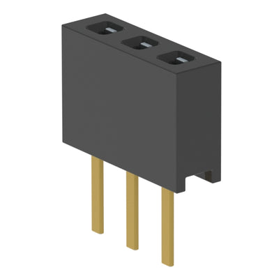MMS-103-01-LM-SV by Samtec Inc. - CONNECTOR RECPT 3POS 0.079 GOLD PCB