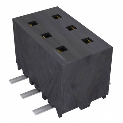 MMS-103-02-L-DV by Samtec Inc. - CONNECTOR RECPT 6POS 0.079 GOLD SMD