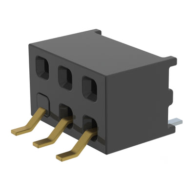 MMS-103-02-F-DH-05 by Samtec Inc. - CONNECTOR RECPT 6P 0.079 GOLD SMD R/A