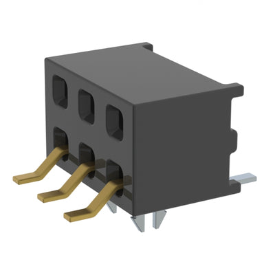 MMS-103-02-L-DH-LC-TR by Samtec Inc. - CONNECTOR RECPT 6P 0.079 GOLD SMD R/A