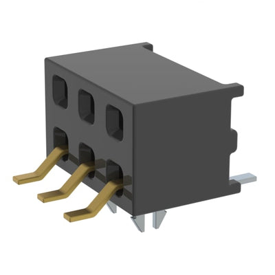 MMS-103-02-L-DH-LC by Samtec Inc. - CONNECTOR RECPT 6P 0.079 GOLD SMD R/A