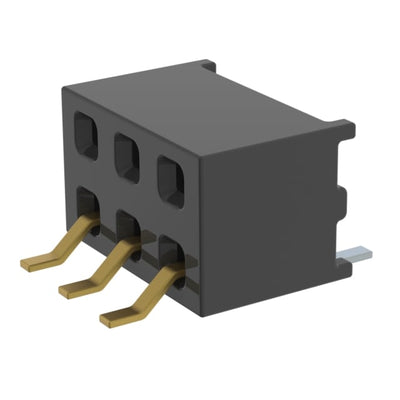 MMS-103-02-LM-DH-TR by Samtec Inc. - CONNECTOR RECPT 6P 0.079 GOLD SMD R/A
