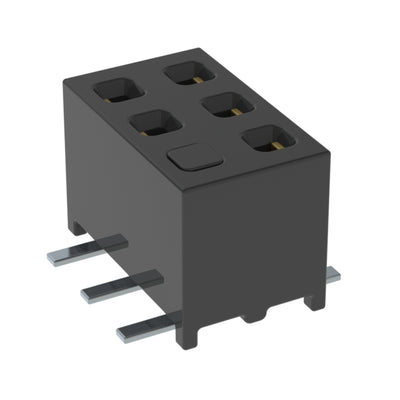 MMS-103-02-L-DV-01-M-TR by Samtec Inc. - CONNECTOR RECPT 6POS 0.079 GOLD SMD