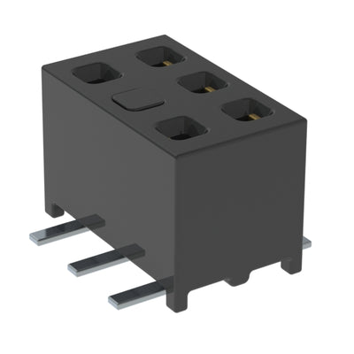 MMS-103-02-L-DV-03 by Samtec Inc. - CONNECTOR RECPT 6POS 0.079 GOLD SMD
