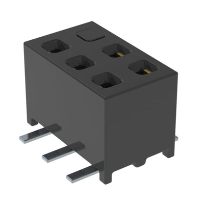MMS-103-02-L-DV-06 by Samtec Inc. - CONNECTOR RECPT 6POS 0.079 GOLD SMD