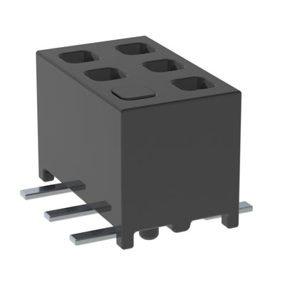 MMS-103-02-L-DV-A-01 by Samtec Inc. - CONNECTOR RECPT 6POS 0.079 GOLD SMD