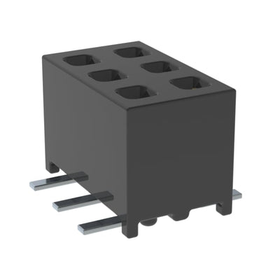 MMS-103-02-L-DV-A-TR by Samtec Inc. - CONNECTOR RECPT 6POS 0.079 GOLD SMD